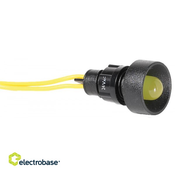 Лампа сигнальная LS LED 10 Y 24 (10мм, 24V AC, желтая)