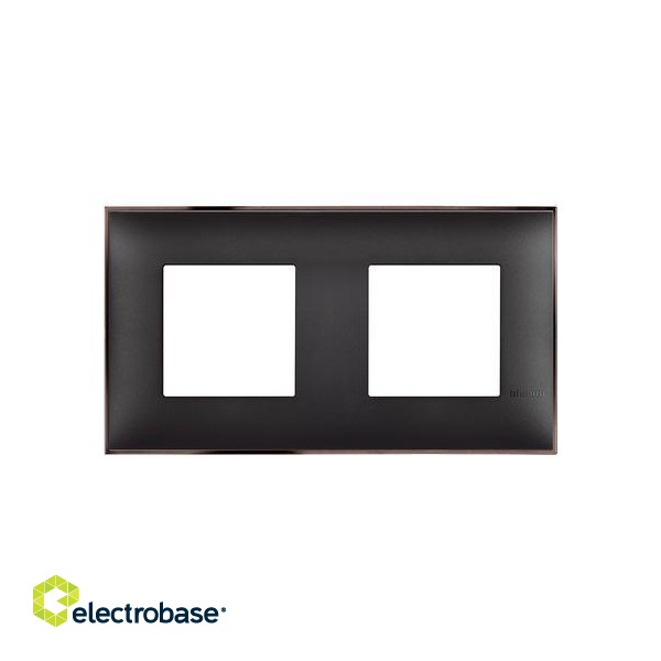 CLASSIA - cover plate 2x2P black nickel