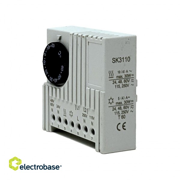 TCS-3110A termoregulators ar elektronisko telpas sensoru 24-250V; 16A; -20C+60C
