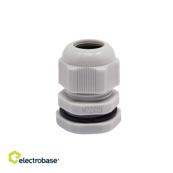 M22 plastic cable gland, IP68, 10-14mm