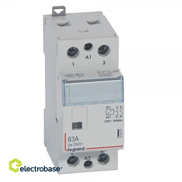 Power contactor CX - with 230 V coll - 2P - 250 V - 63 A - 2 N/O