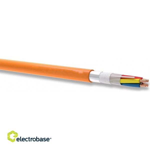 Ekranēts ugunsizturīgs kabelis 1*2*1+0.8 JE-H(st)H ar zemējumu (FE180/E30)