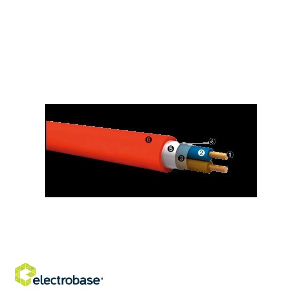 Ekranēts ugunsizturīgs kabelis 3*1.5mm2 EUROSAFE ar zemējumu (FE180) (PH120)