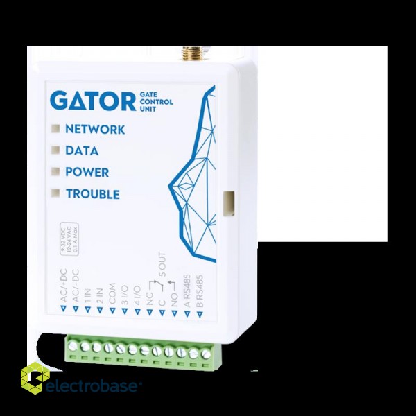 GV17 GATOR ~ GSM vārtu kontrolieris 997 lietotāji 2 IN, 2 I/O + releja izeja