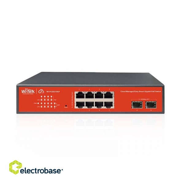 WI-PCES310GF ~ Gigabit pārvaldāms PoE komutators 8GE+2SFP(PoE 120W)