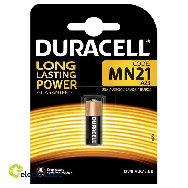 BAT23.D1; 23A baterijas 12V Duracell Alkaline MN21 iepakojumā 1 gb.