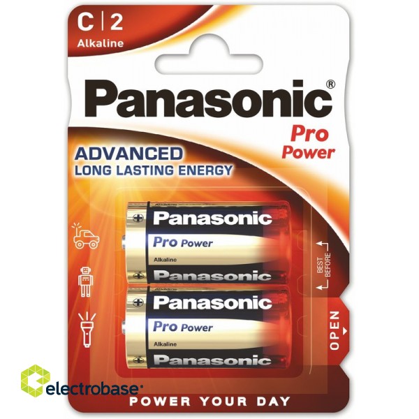 BATC.ALK.PPP2; LR14/C baterijas Panasonic PRO Power Alkaline MN1400/E93 iepakojumā 2 gb.