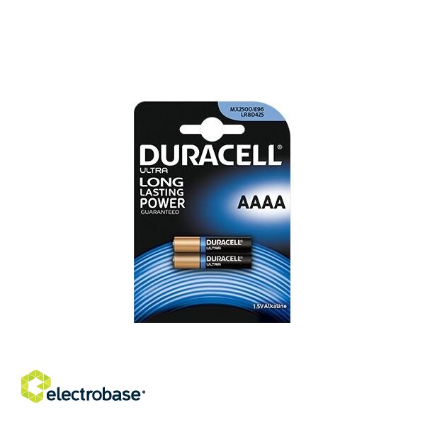 BATAAAA.D2; 25A/AAAA paristot 1,5V Duracell Alkaline MN2500 2 kpl pakkauksessa.