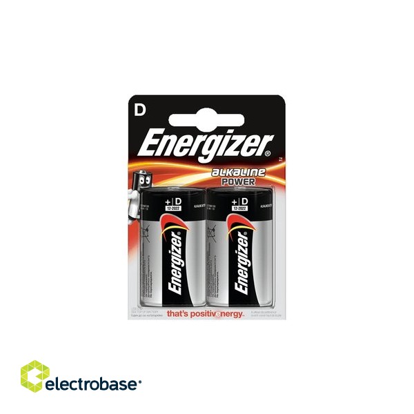 BATD.ALK.EP2; LR20/D baterijas 1.5V Energizer Power Alkaline MN1300/E95 iepakojumā 2 gb.
