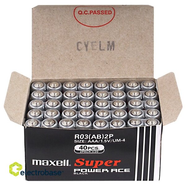 LR03 AAA battery 1.5V Maxell Zinc-carbon MN2400 E92 pack of 2 pcs. image 2