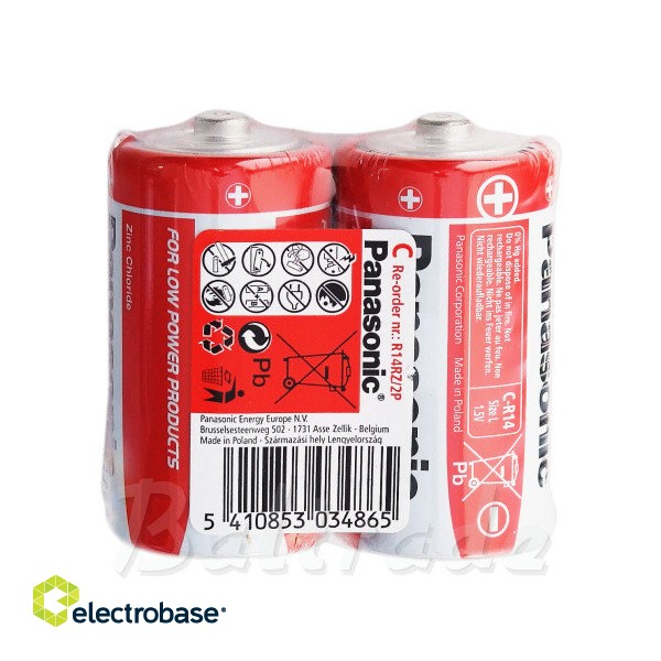 BATC.ZN.P2T; LR14/C baterijas Panasonic Zinc-carbon MN1400/E93 iepakojumā 2 gb.