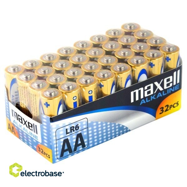 BATAA.ALK.MX32; LR6/AA paristot 1,5V Maxell Alkaline MN1500/E91 pakkaus 32 kpl.