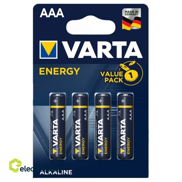 BATAAA.ALK.VE4; LR03/AAA paristot Varta Energy Alkaline MN2400/4103 4 kpl:n pakkauksessa.