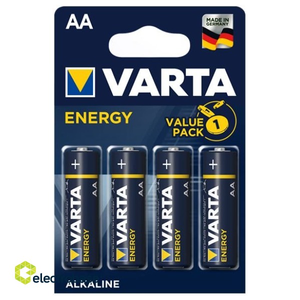 BATAA.ALK.VE4; LR6/AA baterijas Varta Energy Alkaline MN1500/4106 iepakojuma 4 gb.