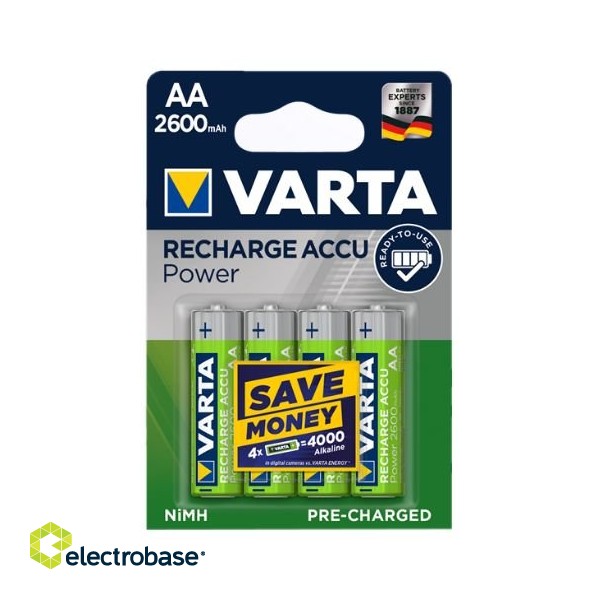 AKAA.VPRO4; R6/AA PRO batteries Varta READY2USE PRO Ni-MH 2600 mAh/5716 in a package of 4 pcs.