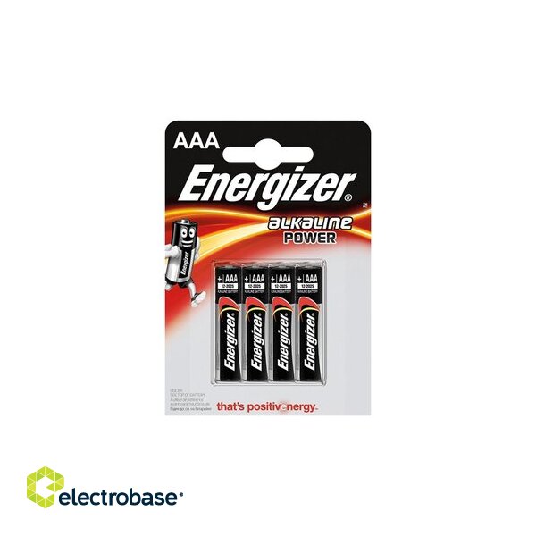 BATAAA.ALK.EP4; LR03/AAA baterijas 1.5V Energizer Power Alkaline MN2400/E92 iepakojumā 4 gb.