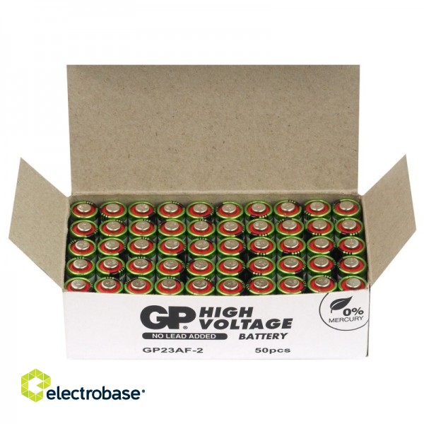 23A baterija 12V GP Alkaline GP 23A iepakojumā 50 gb. image 1