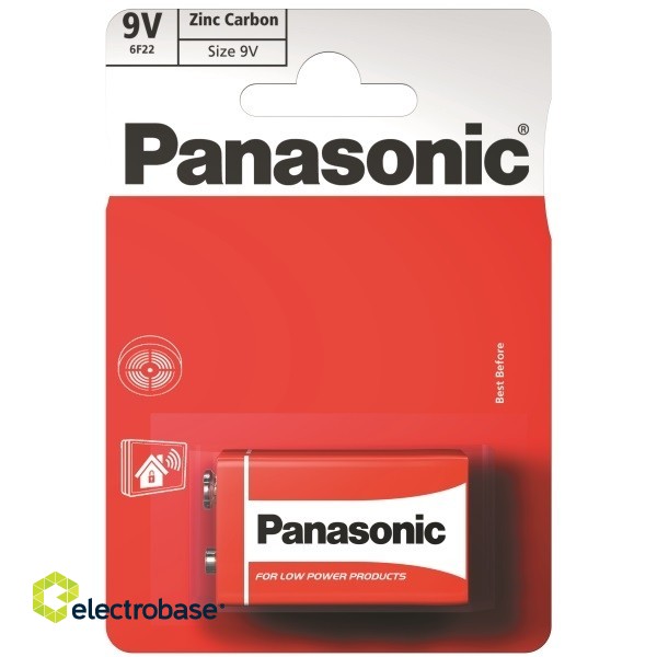 BAT9.ZN.P1; 6F22/9V batteries Panasonic Zinc-carbon MN1604/522 in a package of 1 pc.