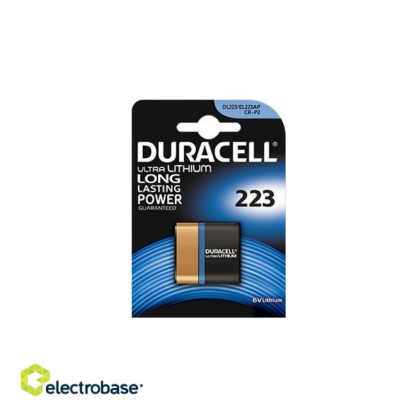 BAT223.D1; CRP2 baterijas 6V Duracell litija CR223 iepakojumā 1 gb.