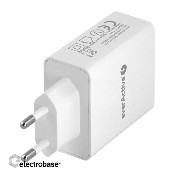 Розетка зарядная - блок питания USB 5V max 5A everActive SC-400 в упаковке по 1 шт. фото 3