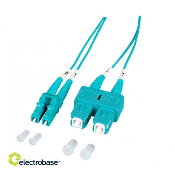 optiskās šķiedras komutācijas kabelis aukla Patchcord OM3 LC/UPS-SC/UPC electrobase.lv