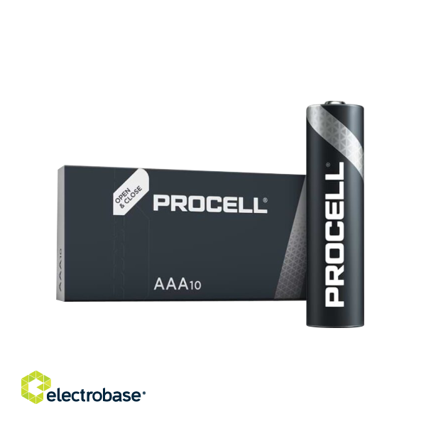 LR03/AAA baterija 1.5V Duracell Procell INDUSTRIAL serija Alkaline PC2400 pakuotė po 10 vnt. paveikslėlis 5