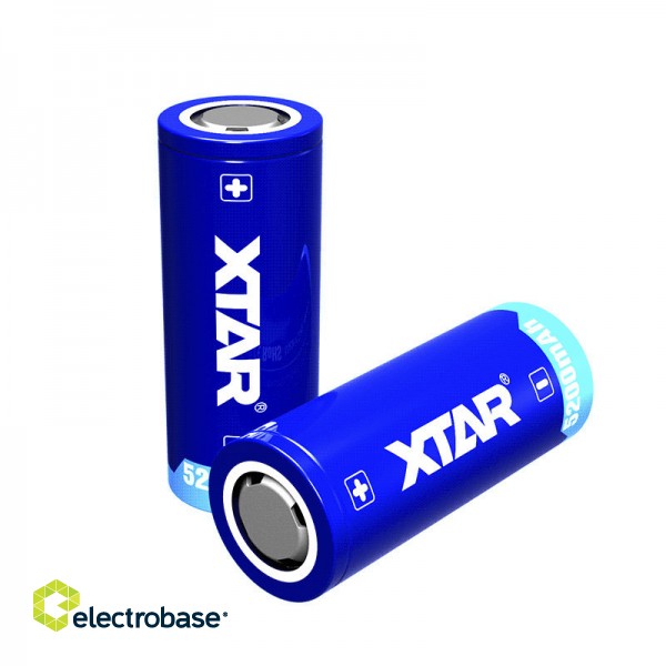 Akumulators 26650 3.6V XTAR litija 5200 mAh iepakojumā 1 gb. image 3