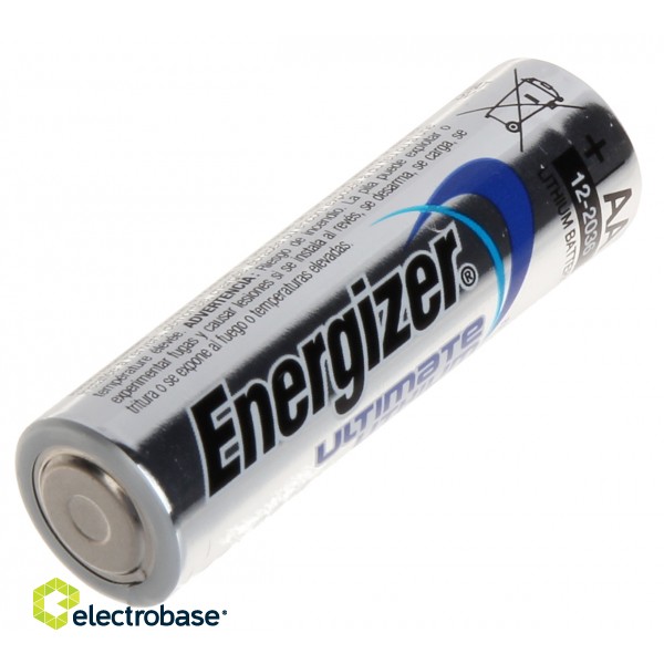 BATAA.EUL1; R6/AA baterijas 1.5V Energizer Ultimate Lithium litija L91 iepakojumā 1 gb.