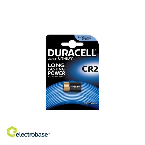 CR2 baterijas 3V Duracell litija DLCR2 iepakojumā 1 gb.