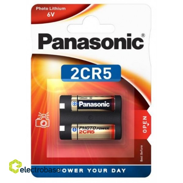 BAT245.P1; 2CR5 baterijas 6V Panasonic litija 2CR5 iepakojumā 1 gb.