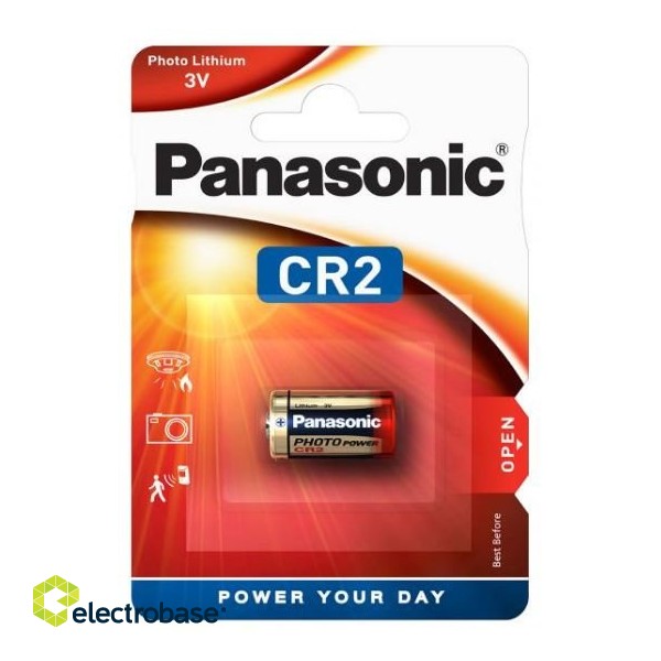 BAT2.P1; CR2 baterijas Panasonic litija iepakojuma 1 gb.