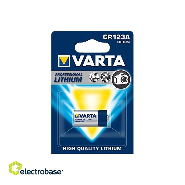 БАТ123.В1; Батарейки CR123 Varta литий 6205 упаковка 1 шт. фото 2