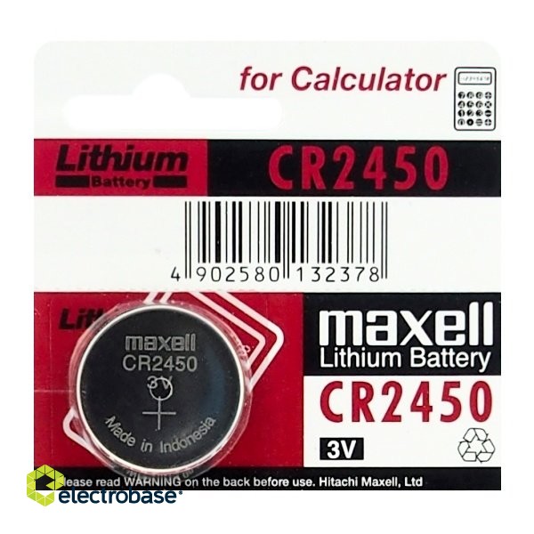 BAT2450.MX1; CR2450 patareid 3V Maxell liitium CR2450 pakendis 1 tk.