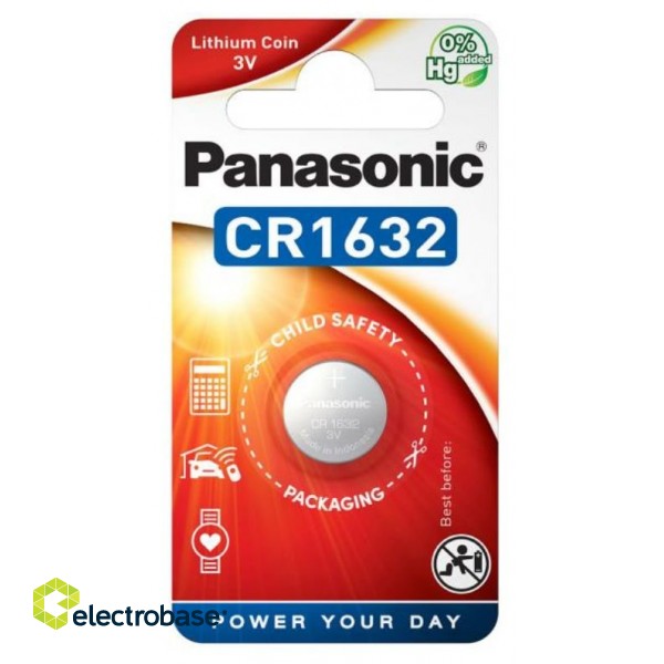 BAT1632.P1; CR1632 baterijas Panasonic litija iepakojumā 1 gb.