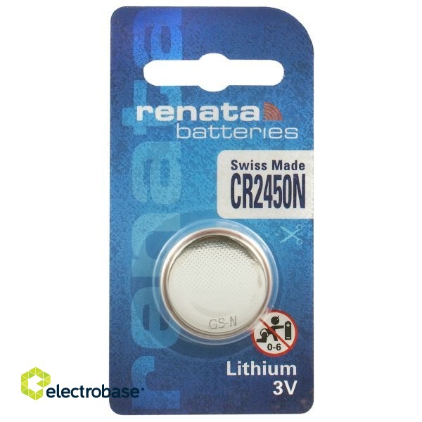 БАТ2450Н.РН1; Батарея литиевая CR2450N 3В Renata в упаковке 1 шт.