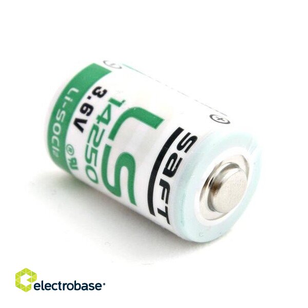 Литиевая батарейка 1/2 АА 3,6 В SAFT LiSOCl2 LS14250 в упаковке 1 г фото 2