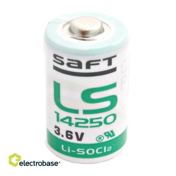 1/2 AA liitiumaku 3,6 V SAFT LiSOCl2 LS14250 1 g pakendis image 1