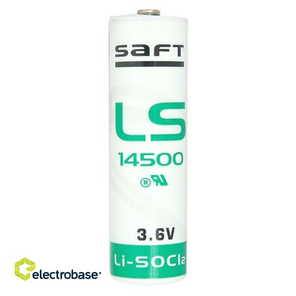 BATAA.L.SAFT; AA Li -akku 3,6 V SAFT LiSOCl2 LS14500 1 vuoden pakkauksessa image 1