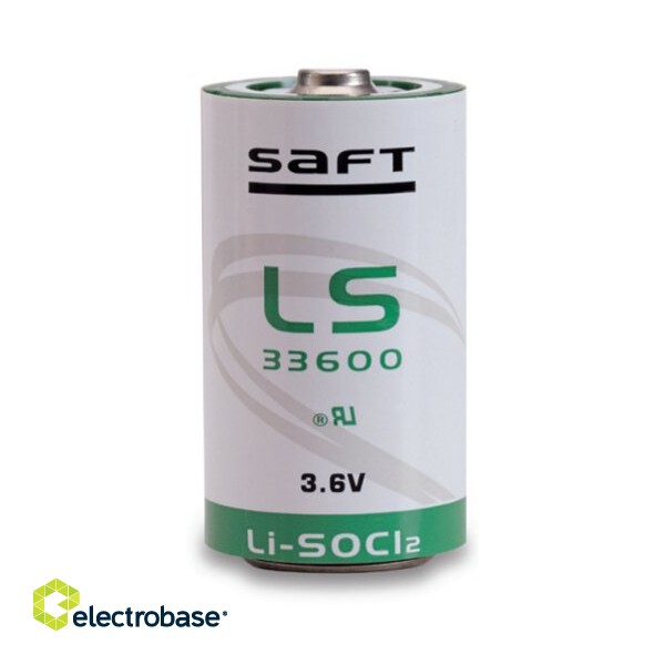 D battery 3.6V SAFT LiSOCl2 LS 33600 in a package of 1 pc.
