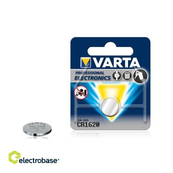 БАТ1620.В1; Батарейки CR1620 Varta Litium 6620 в упаковке по 1 шт.
