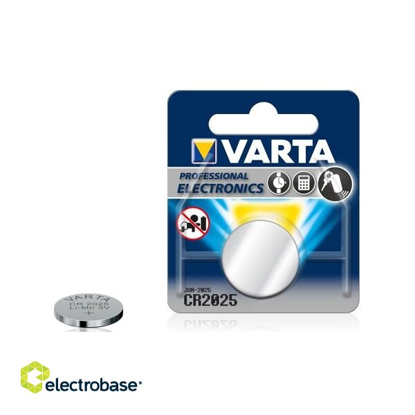 BAT2025.V1; CR2025 batteries Varta lithium 6025 in a package of 1 pc.