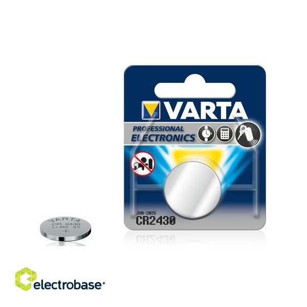 БАТ2430.В1; Батарейки CR2430 Varta Litium 6430 в упаковке по 1 шт.