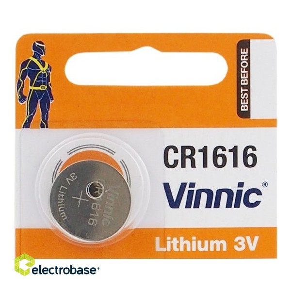 BAT1616.VNC1; CR1616 baterijas Vinnic litija - iepakojumā 1 gb.