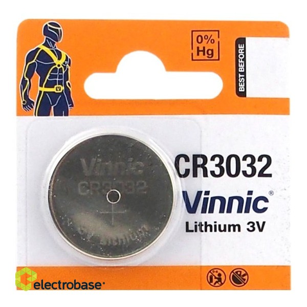 BAT3032.VNC1; CR3032 baterijos Vinnic lithium - pakuotėje 1 vnt.