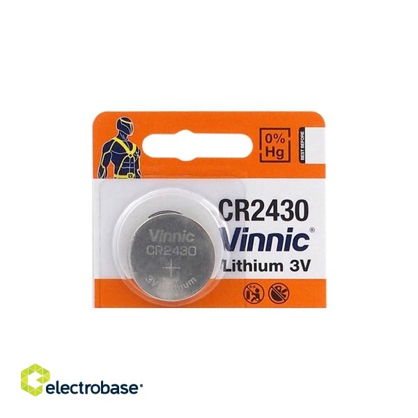 CR2430 baterija | 3V Vinnic Lithium | pakuotėje 1 vnt.