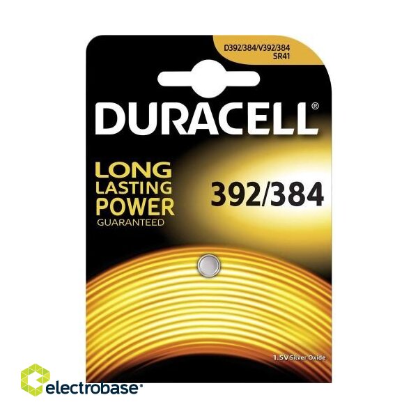 BAT392.D1; 392/384 batteries 1.5V Duracell silver-oxide SR41/SR736W in a package of 1 pc.