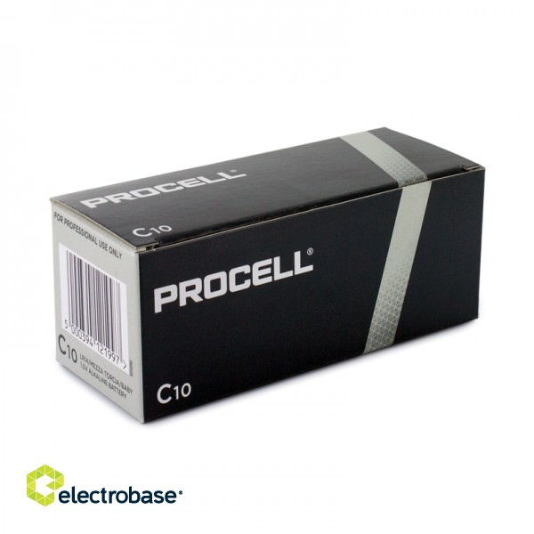 LR14/C baterija 1.5V Duracell Procell INDUSTRIAL serija Alkaline PC1400 įsk. 10 vnt. paveikslėlis 1