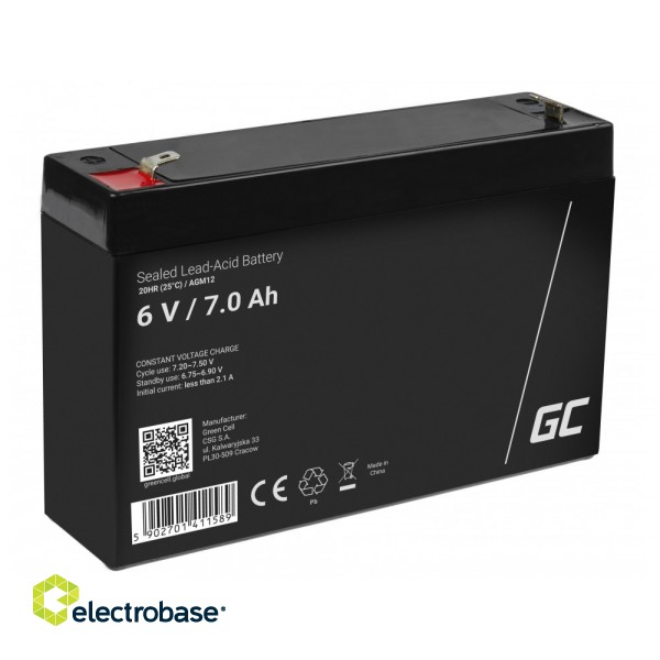6V 7Ah AGM hermētisks akumulators electrobase.lv