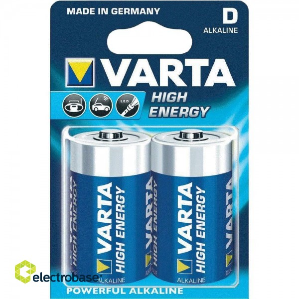 БАТД.АЛК.ВЕ2; Батарейки LR20/D Varta Energy Alkaline MN1300/4920 в упаковке по 2 шт.