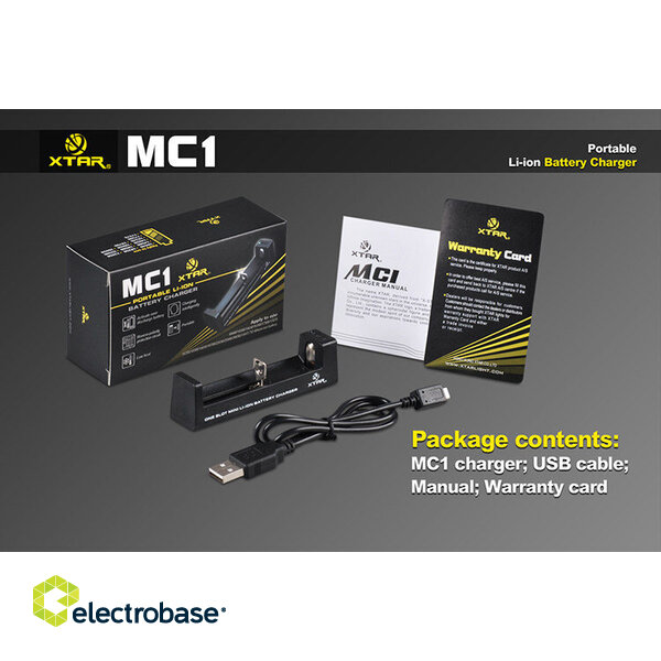 Зарядное устройство MC1 XTAR в упаковке по 1 шт. фото 4